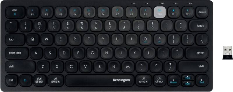 Kensington Keyboard Wireless QWERTY (GB) Black Dual Compact