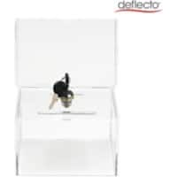 Deflecto Suggestion Box Retangle 16.5 (W) x 13.5 (D) x 20.5 (H) cm Transparent