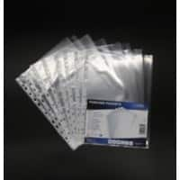 Punched Pockets Clear Transparent 55 microns PP (Polypropylene) Pack of 100