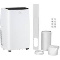 HOMCOM Portable Air Conditioner 14000 40 m² 1.2 L Cream White 823-042V70CW  