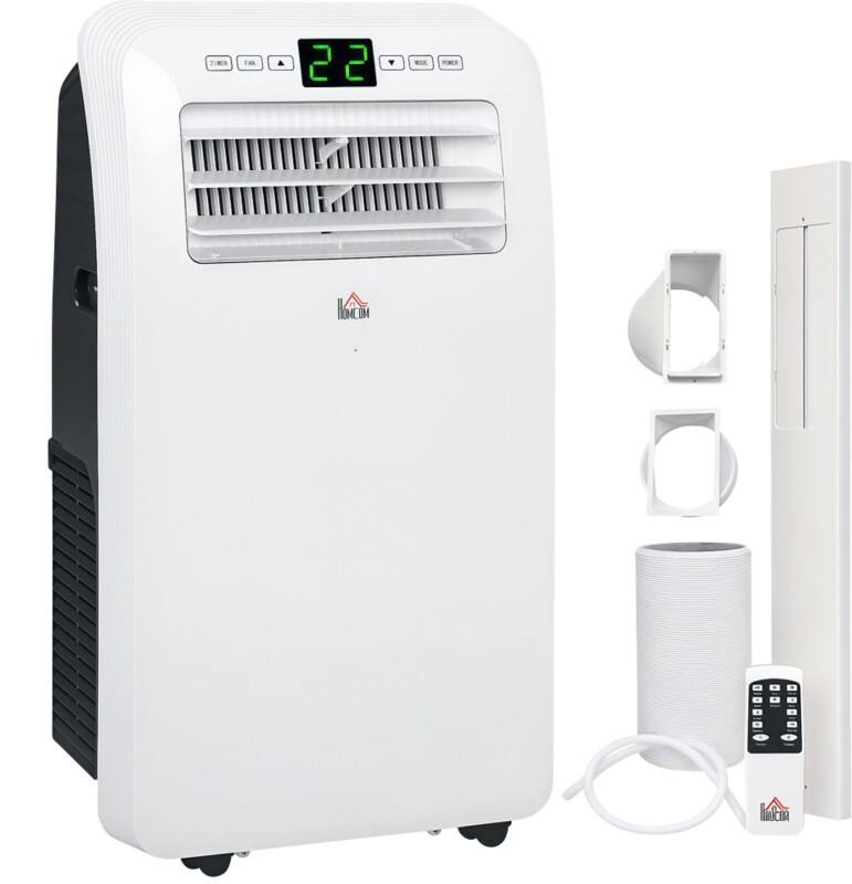 HOMCOM Portable Air Conditioner 12000 28 m² 0.6 L White 823-052V70WT  