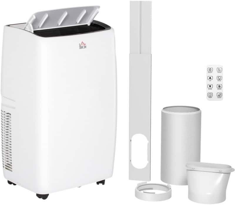 HOMCOM Portable Air Conditioner 14000 40 m² 1.5 L White 823-059V70WT  