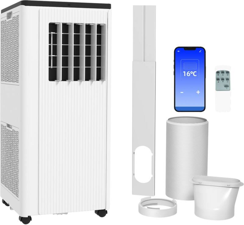 HOMCOM Portable Air Conditioner 7000 15 m² 0.5 L White 823-060V70WT  