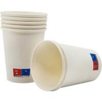 Disposable Cups Paper 200 ml White 92 mm Pack of 50