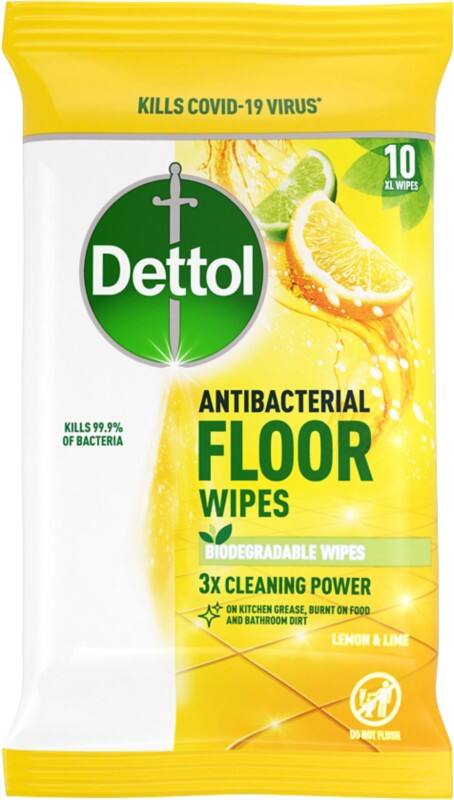 Dettol Floor Wipes 1.5 cm x 26 cm 3288720 10 Sheets 