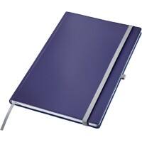 Leitz Style Notebook A4 Ruled Hardback Blue Not perforated