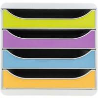Exacompta Pop'N Co Drawer Unit Plastic Assorted 4 Drawers 27.8 x 34.7 x 26.7 cm  