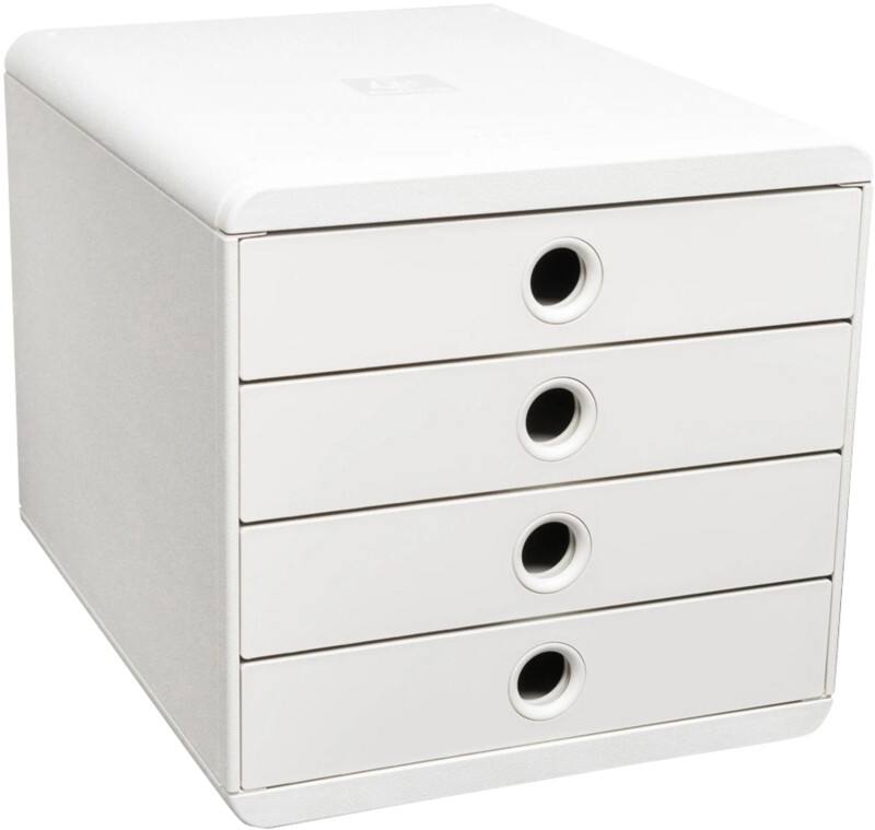 Exacompta AutentiK Drawer Unit Plastic White 4 Drawers 27.8 x 34.7 x 26.7 cm A4+