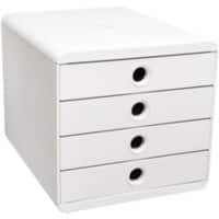 Exacompta AutentiK Drawer Unit Plastic White 4 Drawers 27.8 x 34.7 x 26.7 cm  