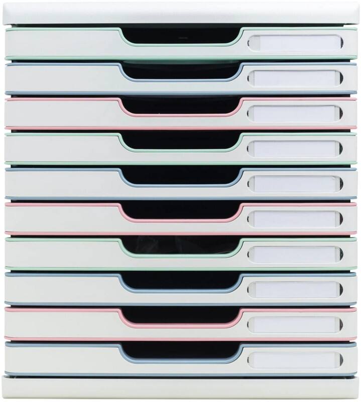 Exacompta AutentiK Drawer Unit Plastic White 10 Drawers 28.8 x 35 x 32 cm A4+
