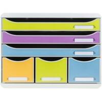 Exacompta Pop'N Co Drawer Unit Plastic Assorted 6 Drawers 35.5 x 27 x 27.1 cm  