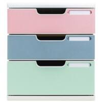 Exacompta AutentiK Drawer Unit Plastic White 3 Drawers 28.8 x 35 x 32 cm  