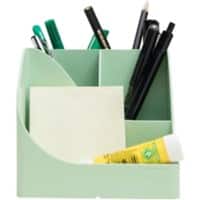 Exacompta AutentiK Pen Holder 5 Compartments Plastic Sage Green  