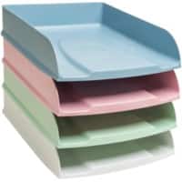 Exacompta AutentiK Letter Tray Stackable A4+ Assorted Pack of 4