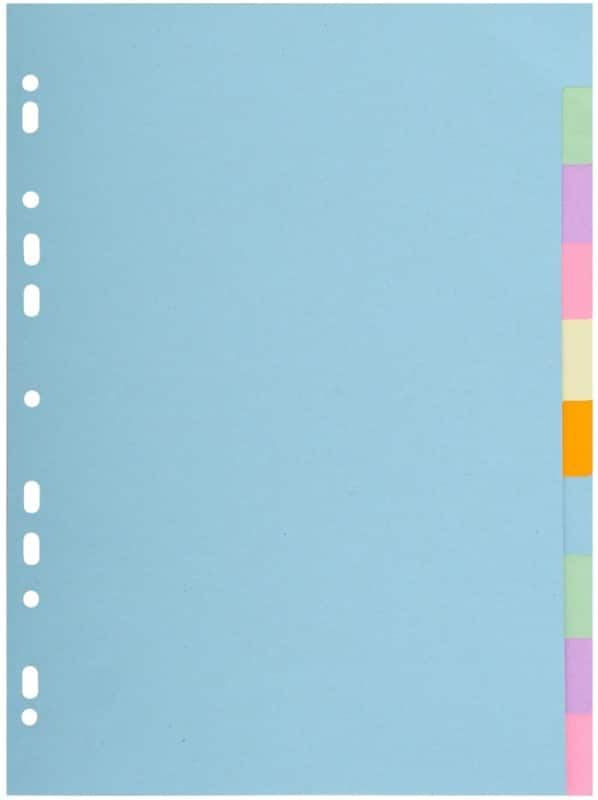 Exacompta Forever Blank Dividers  Assorted 10 Part 170 gsm Cardboard 2610E  