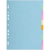 Exacompta Forever Blank Dividers  Assorted 10 Part 170 gsm Cardboard 2610E  