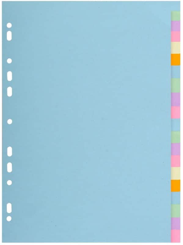 Exacompta Forever Blank Dividers  Assorted 20 Part 170 gsm Cardboard 2620E  