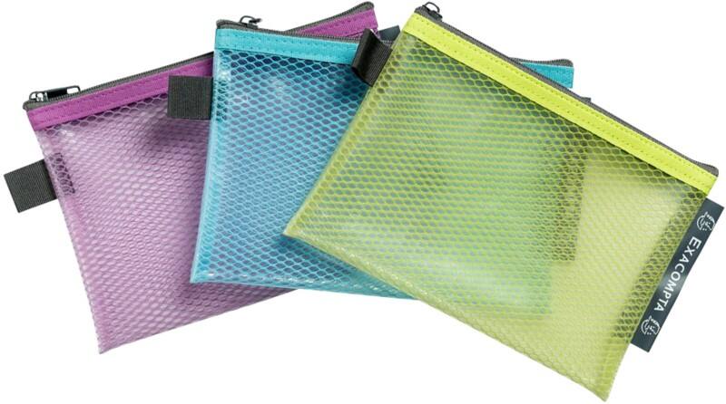 Exacompta Pop'N Co Accessory Pouch 38120E A6 Zip EVA (Ethylene-Vinyl Acetate), PP (Polypropylene) Landscape 16.8 (W)12.5 (D)0.4 (H) cm Assorted Pack of 3