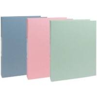 Exacompta AutentiK 30 mm Ring Binder Cardboard A4 2 Rings Assorted 54239E Pack of 10
