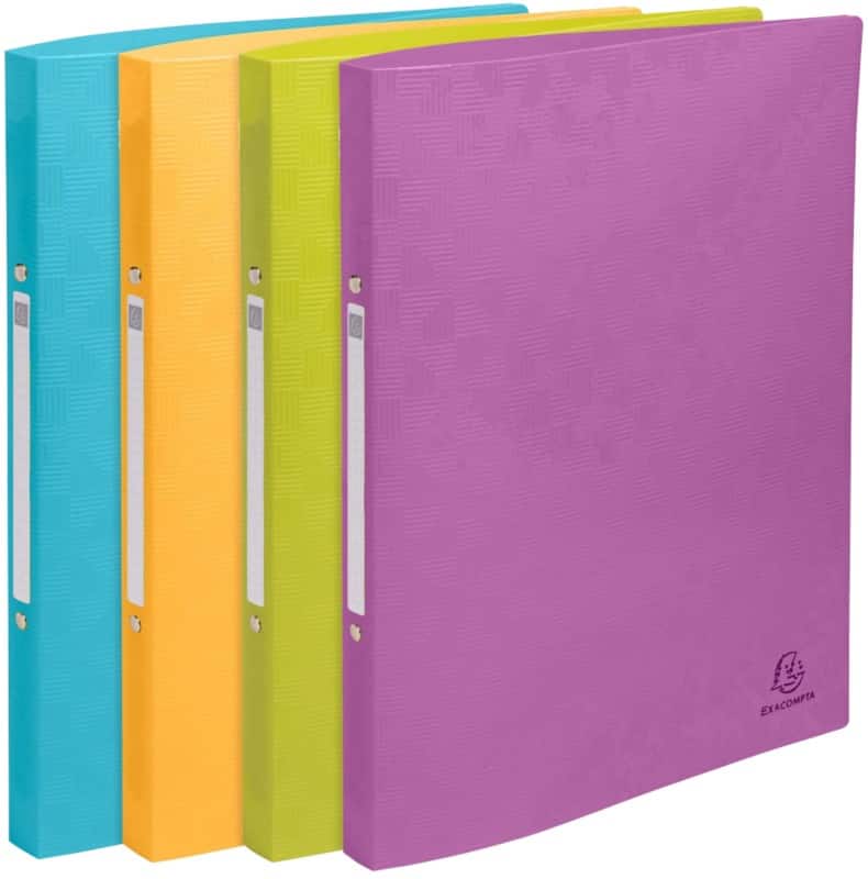 Exacompta Pop'N Co 15 mm Ring Binder PP (Polypropylene) A4 2 Rings Assorted 54910E Pack of 4