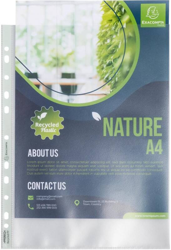 Exacompta Forever Punched Pockets  Transparent 11 Holes 5330E Pack of 50