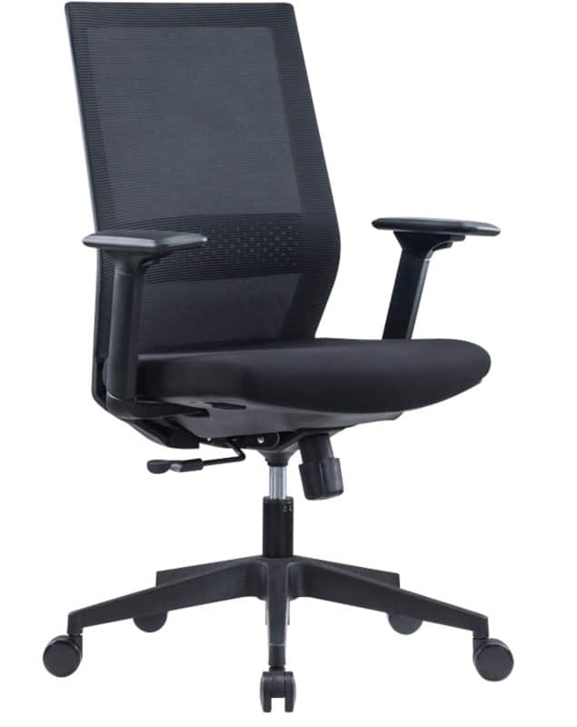 Viking Vega Office Chair Synchro Mechanism Mesh Fabric 3D Armrests Height-Adjustable Seat Black 110 kg 675 x 535 mm