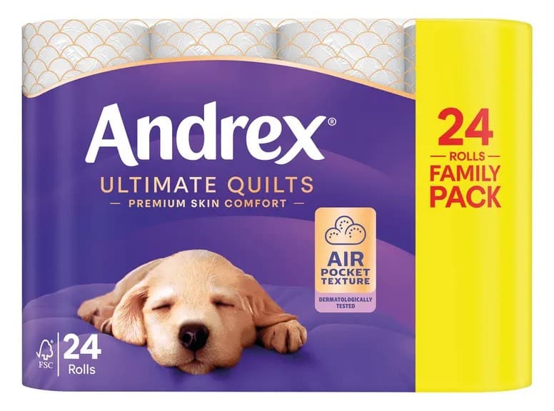 Andrex Ultimate Quilts Toilet Paper 3 Ply 04475901 Pack of 24
