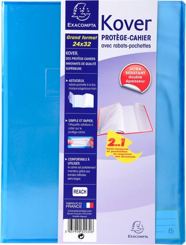 Exacompta Kover Book Cover Plastic, PVC (Polyvinyl Chloride) Multicolour Pack of 60