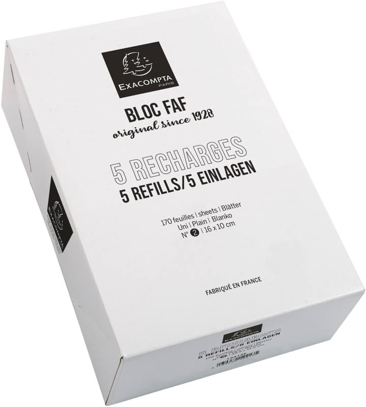Exacompta No.2 FAF Desk Pad Refill Plain 340 Pages Pack of 5