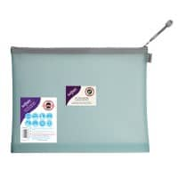 Snopake Zip Lock Bags A4 Foolscap EVA (Ethylene-Vinyl Acetate) Landscape 36.5 (W)2 (D)28 (H) cm Pastel Blue Pack of 3