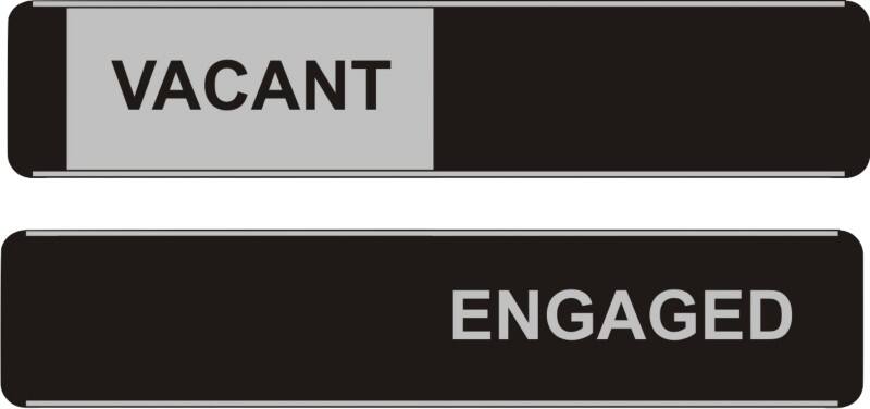 Stewart Superior Adhesive Sign Vacant/Engaged Peel and Stick Aluminium 25.5 x 5.2 cm OF142-255x52
