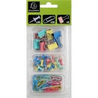 Exacompta Aquarel Paper Clips Metal Multicolour Pack of 10