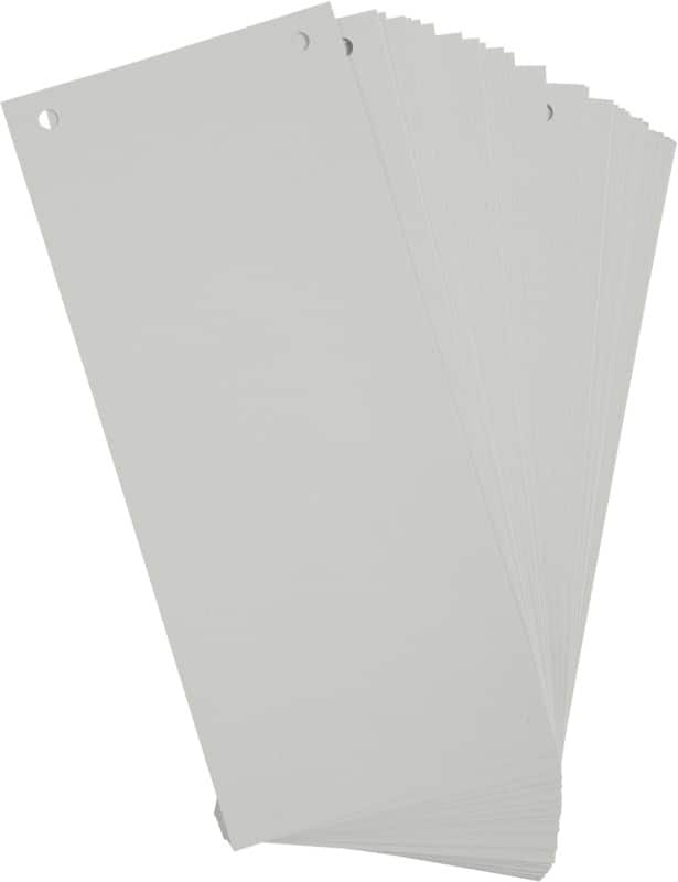 Exacompta Forever Blank Divider Strips 105 x 240 mm Grey Card 13485B Pack of 1200