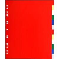 Exacompta Blank Dividers A4+ Assorted Tab 12 Part PP (Polypropylene) 11 Holes 93H Pack of 50