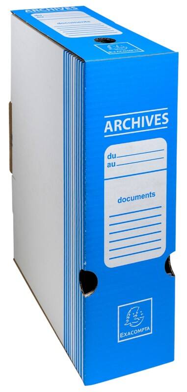 Exacompta Filing Box 261005H Blue 35 x 10 x 25 cm Cardboard Pack of 50