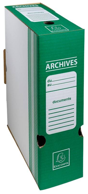 Exacompta Filing Box 261003H Green 35 x 10 x 25 cm Cardboard Pack of 50