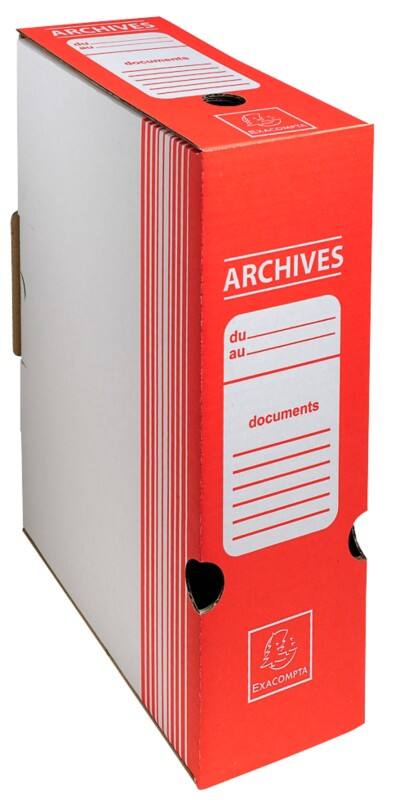 Exacompta Filing Box 261009H Red 35 x 10 x 25 cm Cardboard Pack of 50