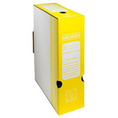 Exacompta Filing Box 261006H Yellow 35 x 10 x 25 cm Cardboard Pack Of 50