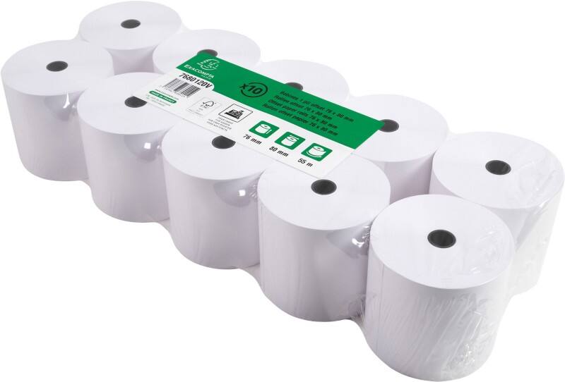 Exacompta Till Roll 76 mm x 80 mm x 12 mm x 54 m 60 gsm White Pack of 50