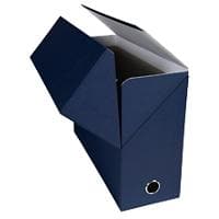 Exacompta Papier toile Archive Box 89427E Dark Blue 34.5 x 12 x 26 cm Cardboard, Paper Pack of 5