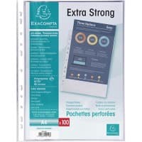 Exacompta Punched Pockets Textured Transparent 11 Holes 59110E Pack of 500