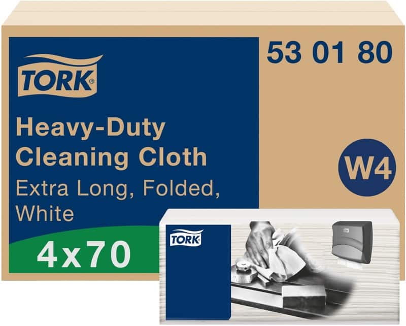 Tork W4 Wiping Paper White 35.5 x 61.5 cm 530180 4 Pieces of 70 Sheets