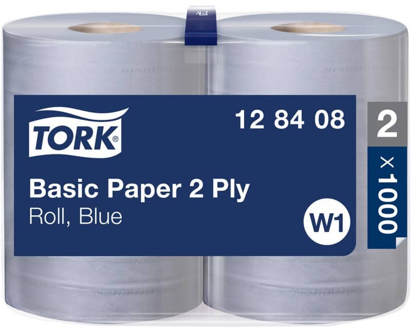 Tork W1 Universal Wiping Paper 2 Ply 1000 Sheets Pack of 2