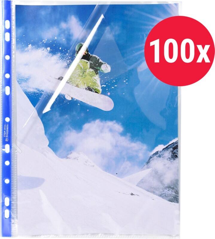 Exacompta Stop Doc Punched Pockets  Smooth Transparent 11 Holes 5875E Pack of 100