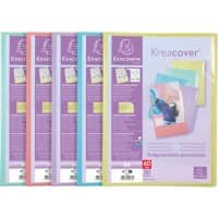 Exacompta Kreacover Pastel Display Book A4 30 Pockets Assorted Pack of 10