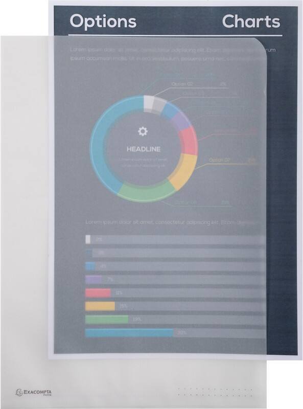 Exacompta Cut Flush Folder A4 Transparent White Paper 110 gsm Pack of 500