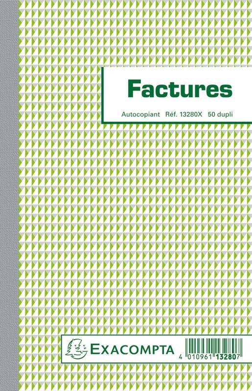 Exacompta Invoice Book 13280X French Text Duplicate Pack of 10