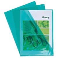 Exacompta Cut Flush Folder A4 Green Plastic, PVC (Polyvinyl Chloride) 13/100 Pack of 100