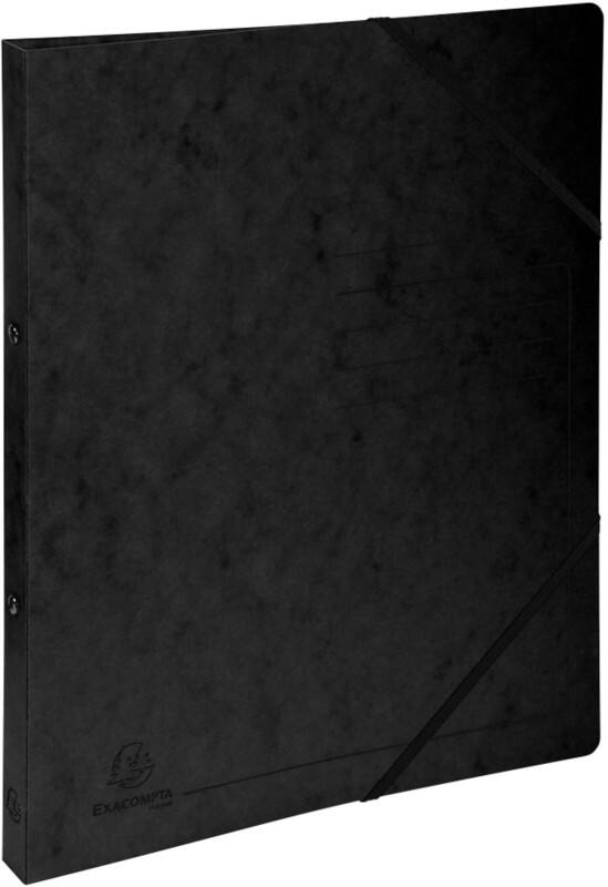 Exacompta Genuine Premium Pressboard 15 mm Ring Binder Mottled pressboard A4 2 Rings Black 542551E Pack of 10
