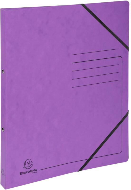 Exacompta Genuine Premium Pressboard 15 mm Ring Binder Mottled pressboard A4 2 Rings Purple 542558E Pack of 10